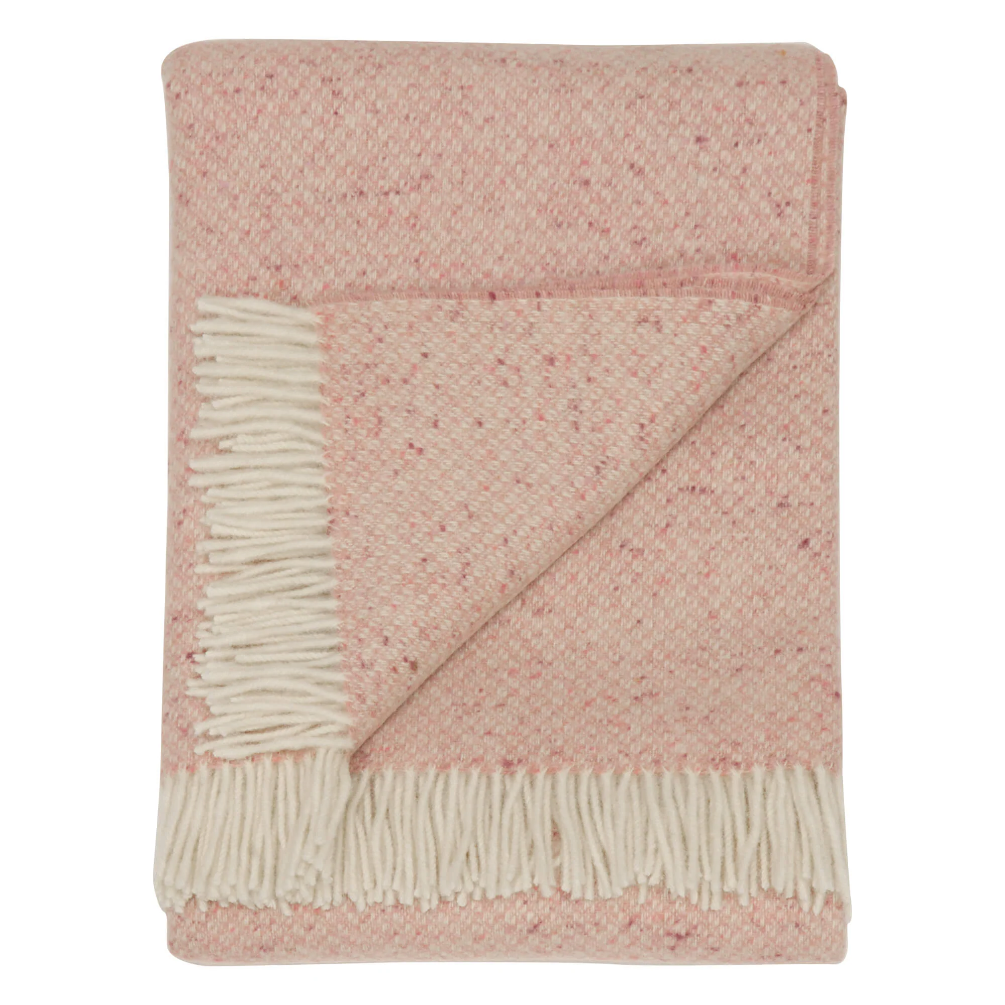 Bronte By Moon Donegal Wool Throw Pink - Image 5