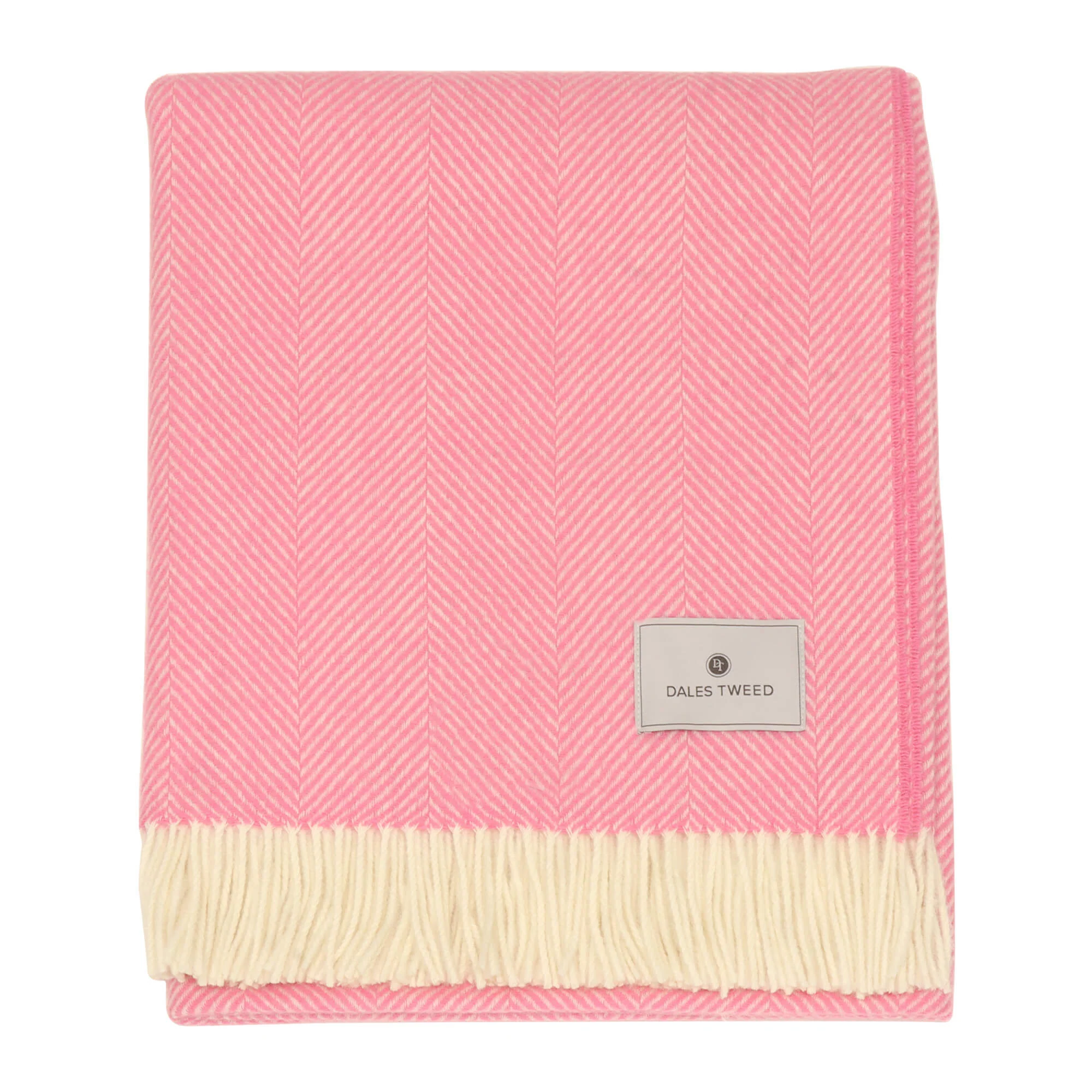 Bronte Herringbone Throw Bubblegum Pink - Image 5
