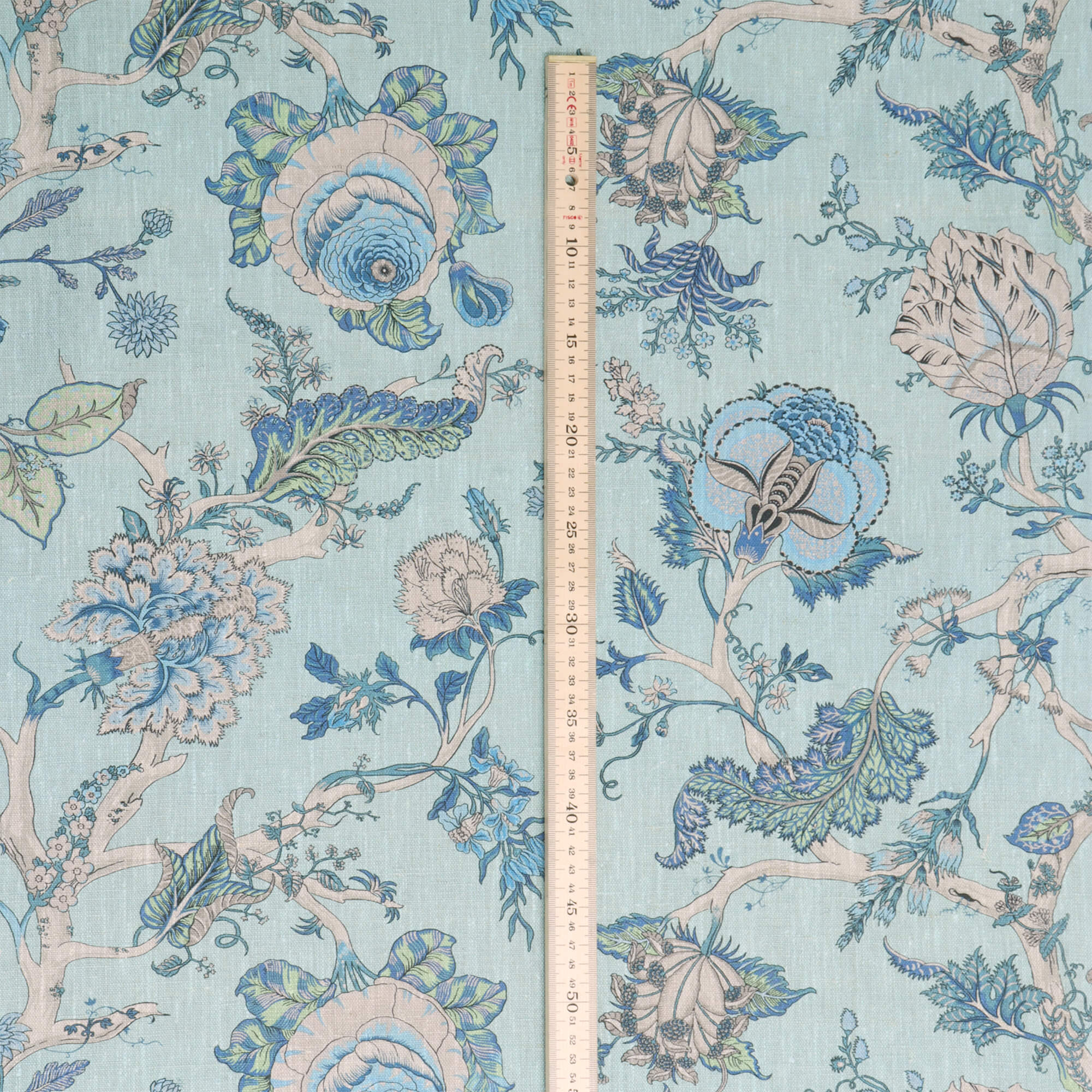 Bukhara Floral Cyan Fabric - Image 5