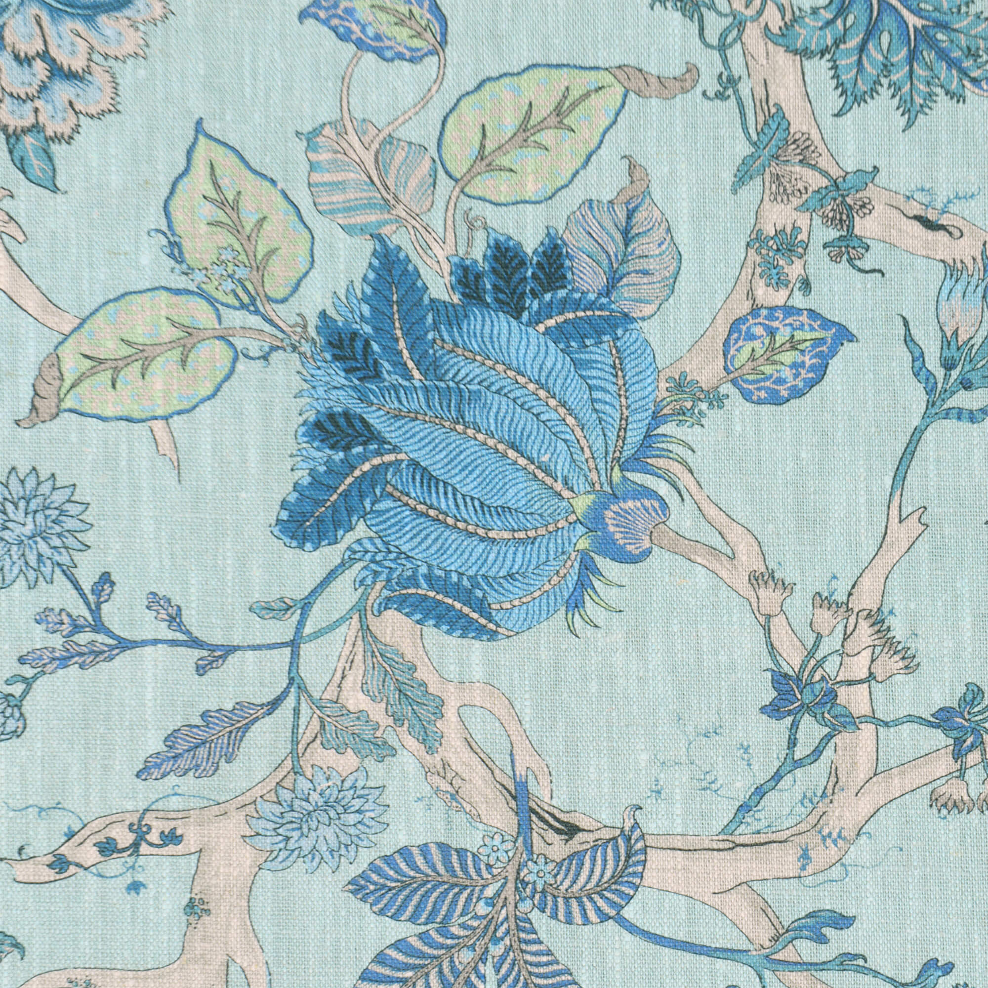 Bukhara Floral Cyan Fabric - Image 6