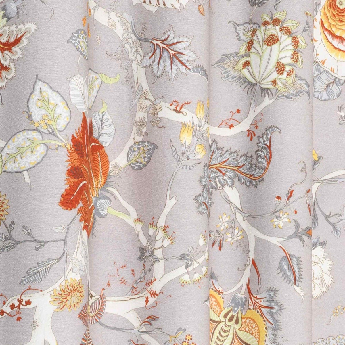Bukhara Floral Taupe Orange Double Width Fabric - Image 8