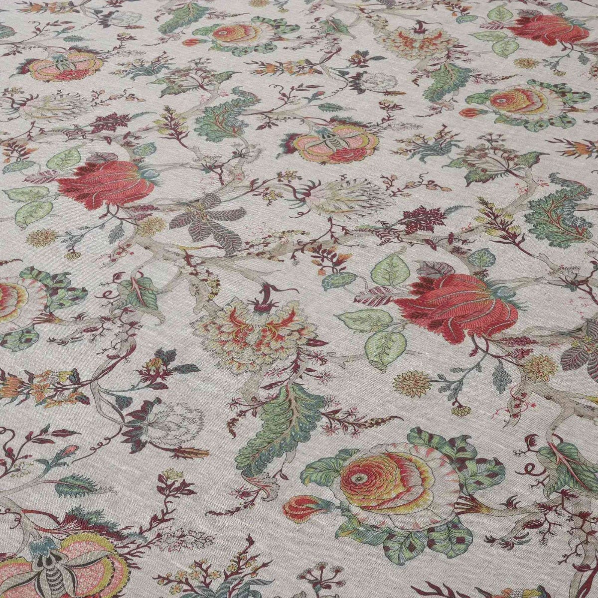 Bukhara Jungle Plum Linen Fabric - Image 4