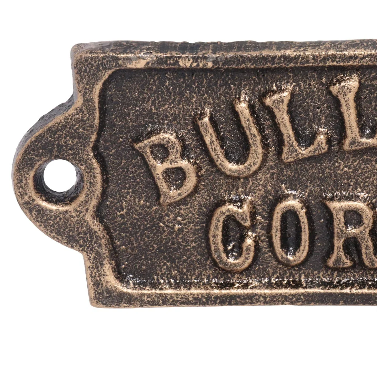 'Bull Shit Corner' Cast Iron Wall Sign - Image 3