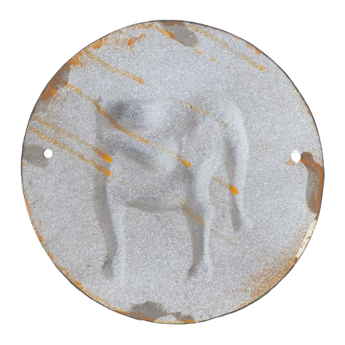 Bulldog Cast Iron Wall Sign White - Image 5