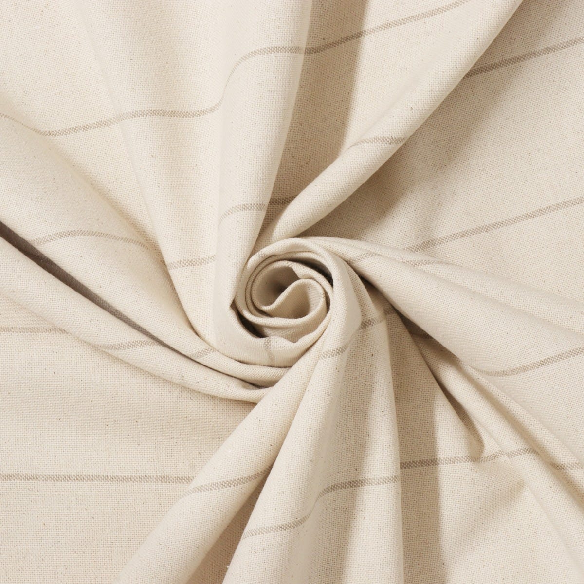 Cadiz Stripe Natural Double Width Fabric - Image 3