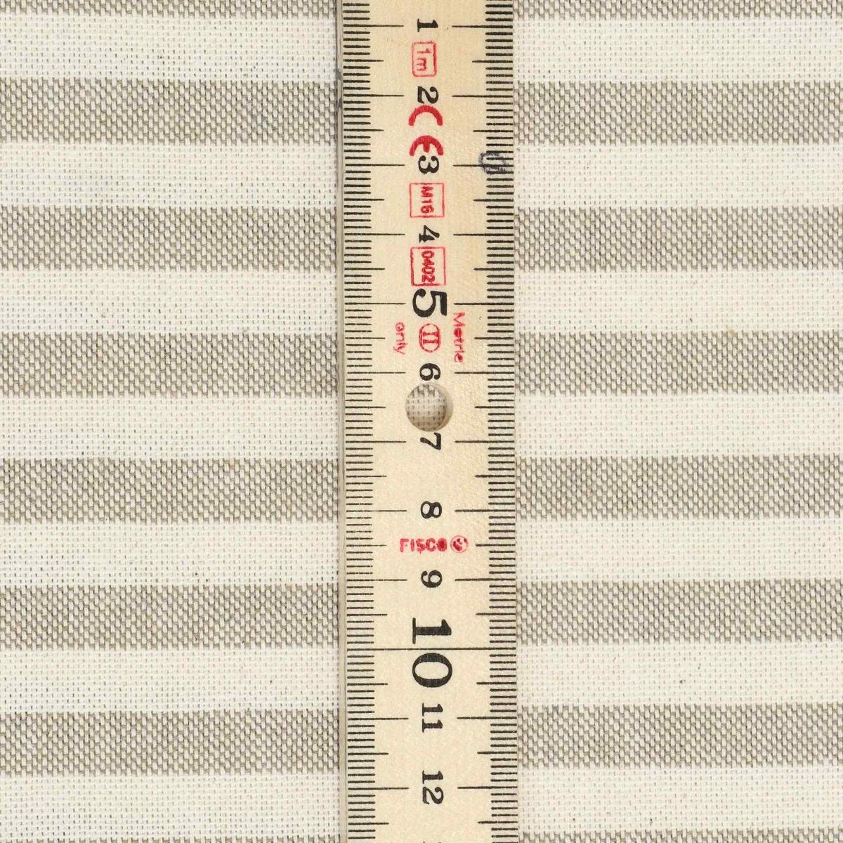 Cambridge Stripe Beige Double Width Fabric - Image 5
