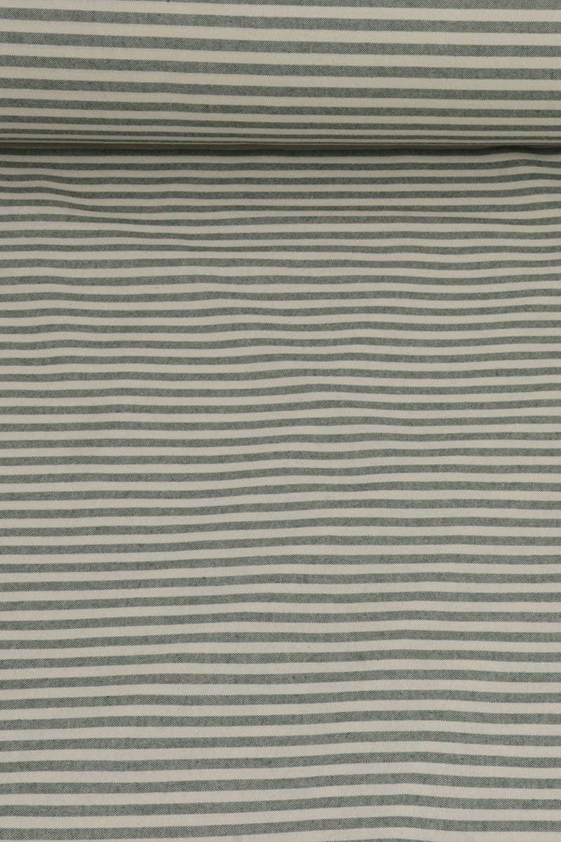 Cambridge Stripe Green Double Width Fabric - Image 2
