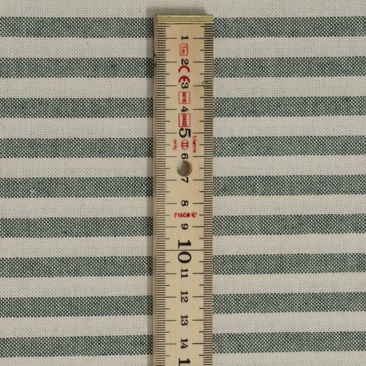 Cambridge Stripe Green Double Width Fabric - Image 5