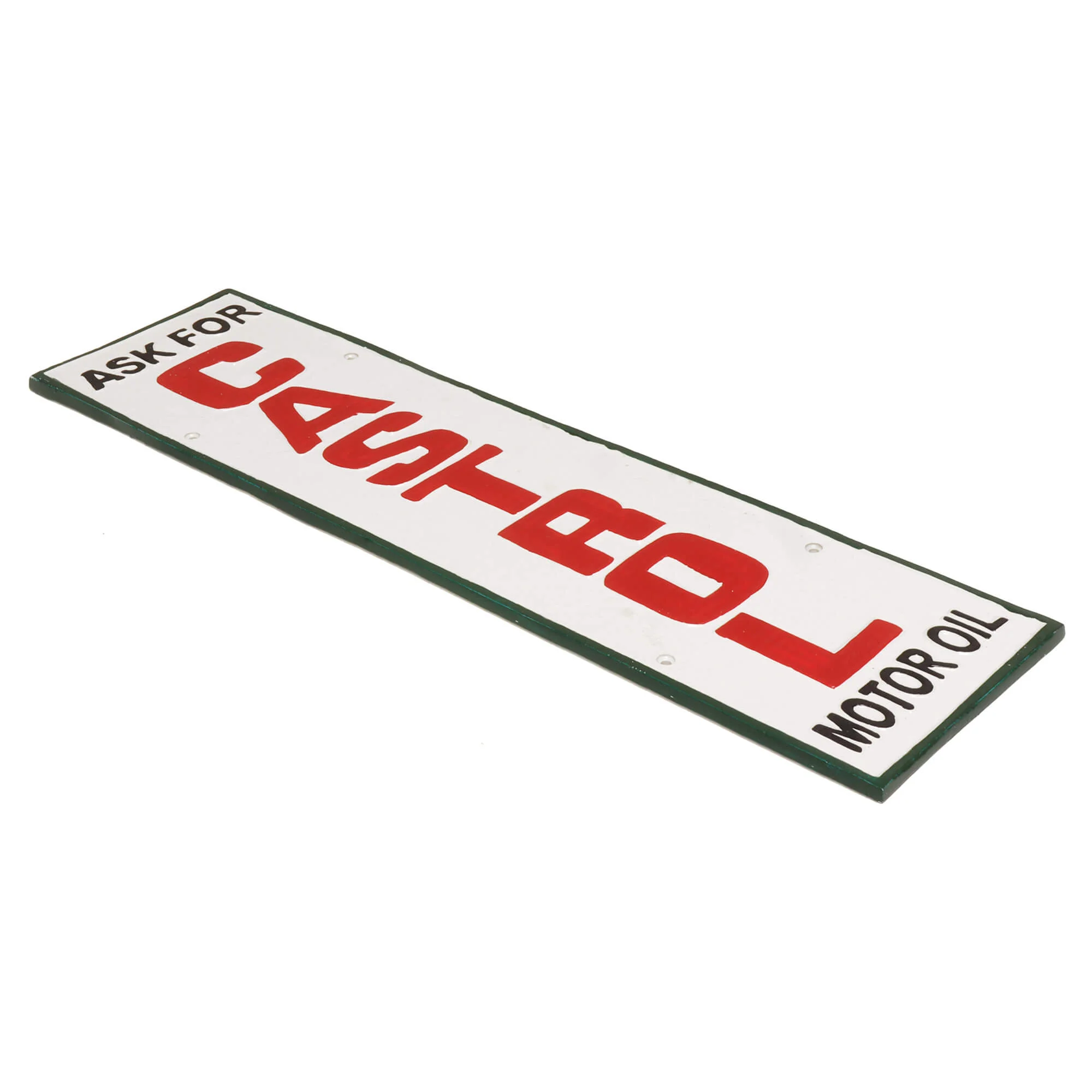 Castrol Ask For Large Cast Iron Wall Sign - Image 2