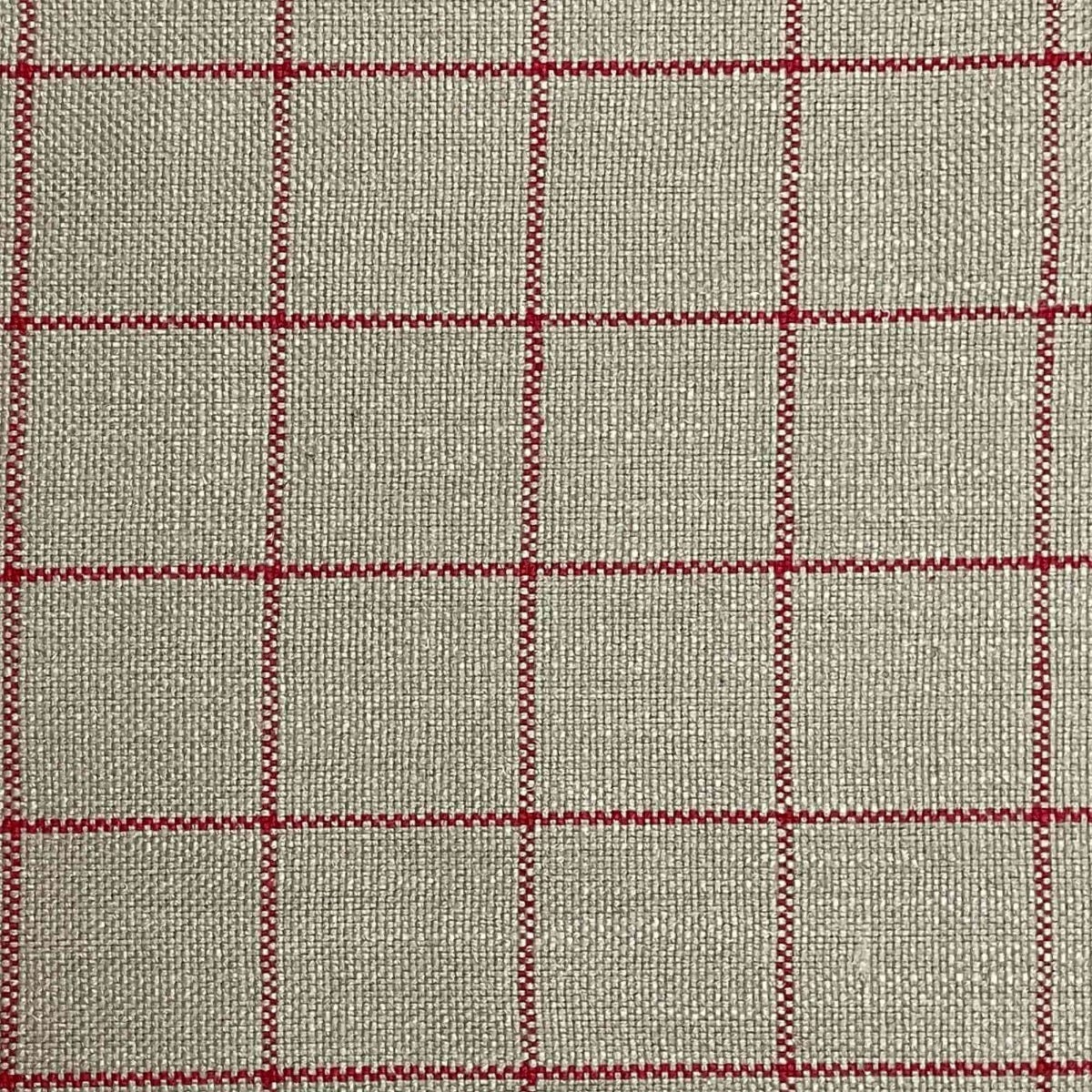 Clearance Chalk Check Red Fabric - Image 7