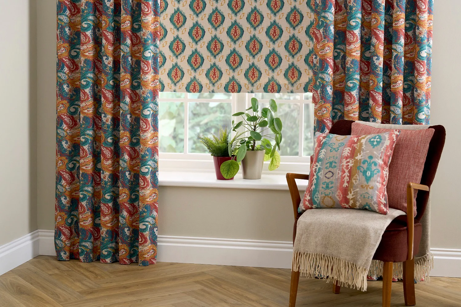 Chess Designs Bukari Kingfisher Fabric - Image 8