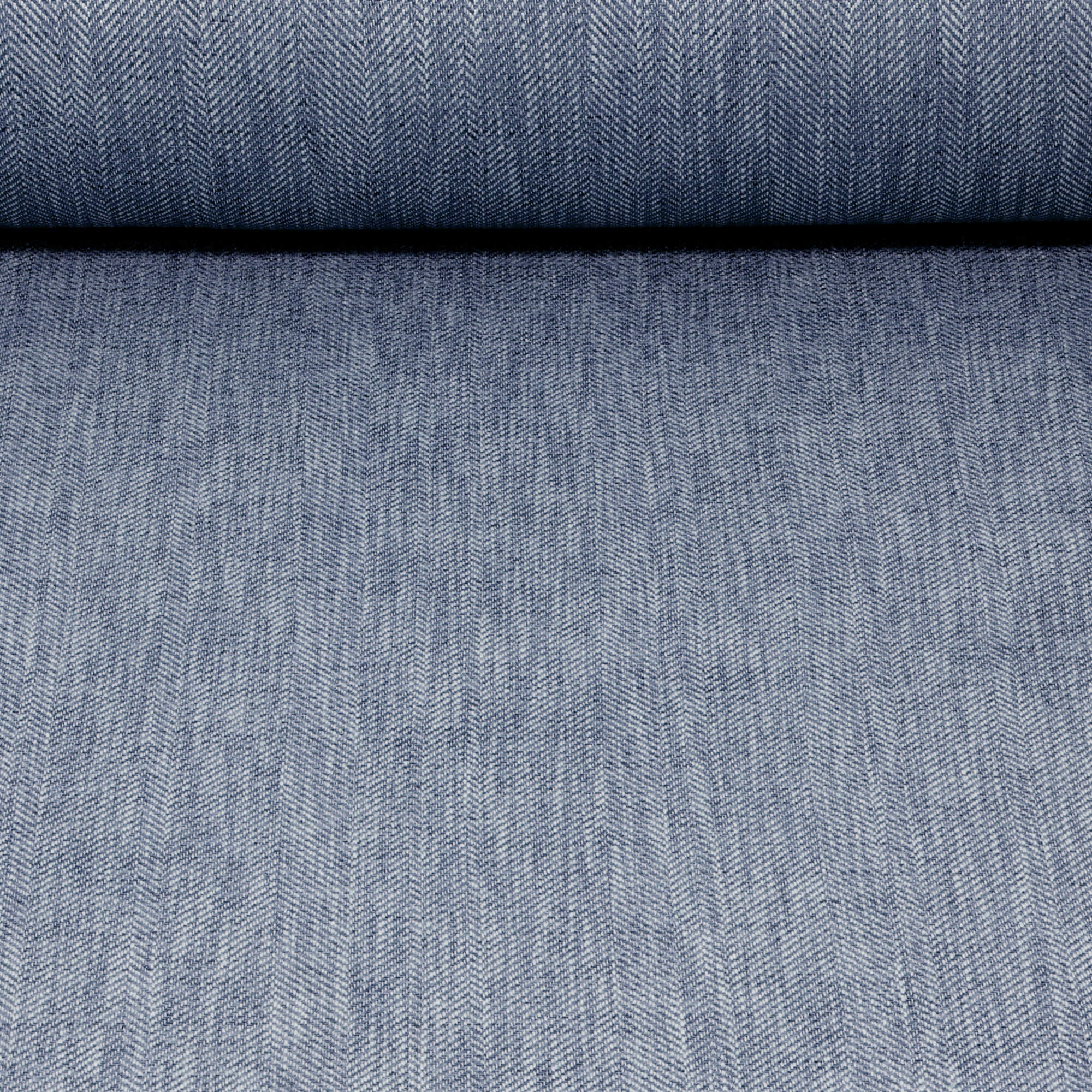 Chess Designs Caprio Herringbone Navy Fabric - Image 2