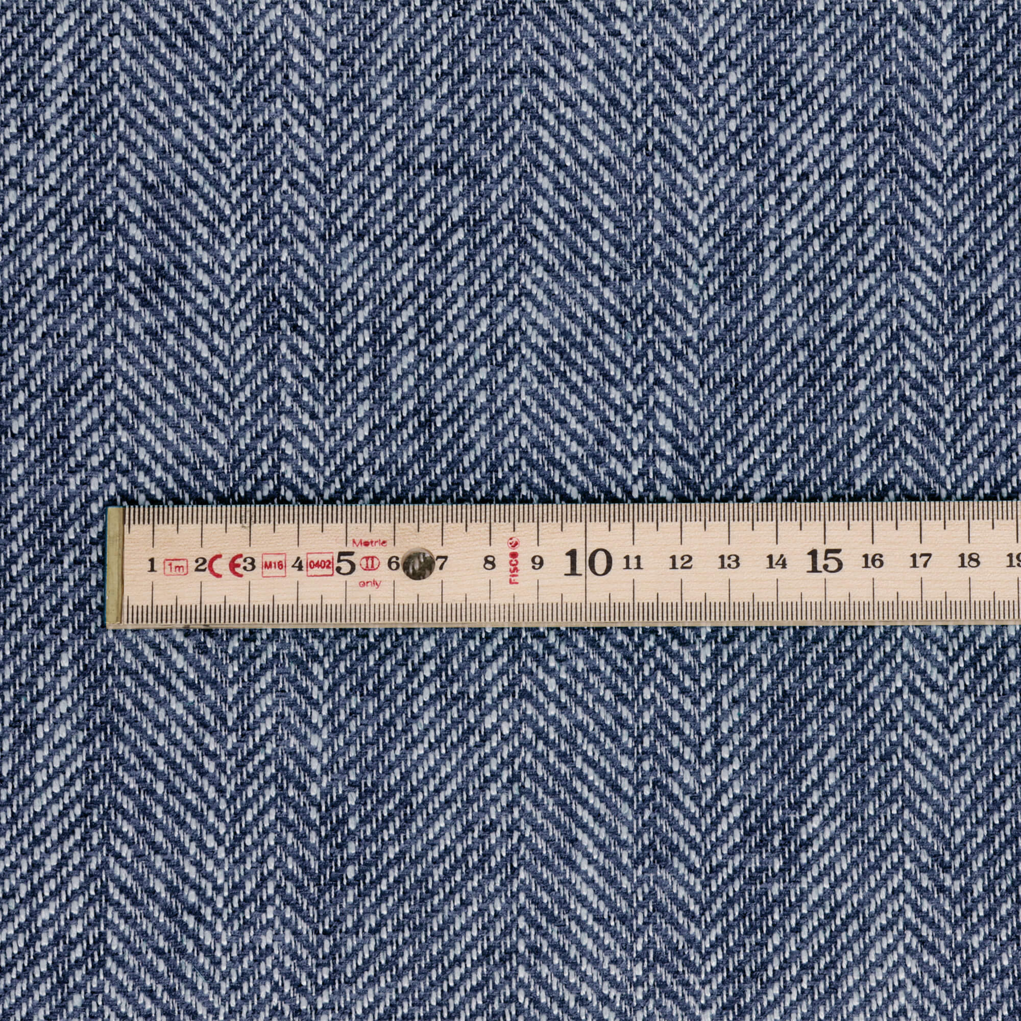 Chess Designs Caprio Herringbone Navy Fabric - Image 5