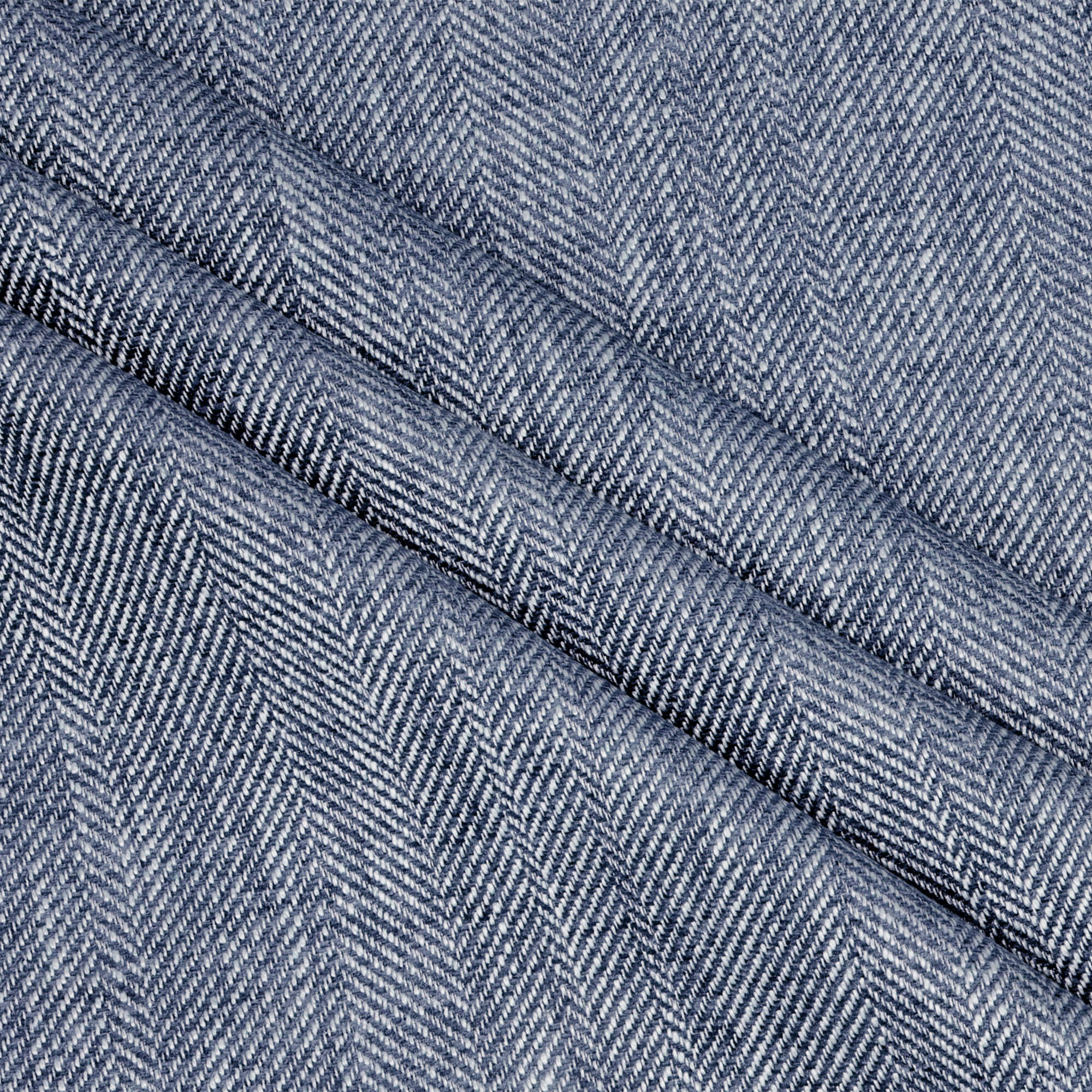 Chess Designs Caprio Herringbone Navy Fabric - Image 7