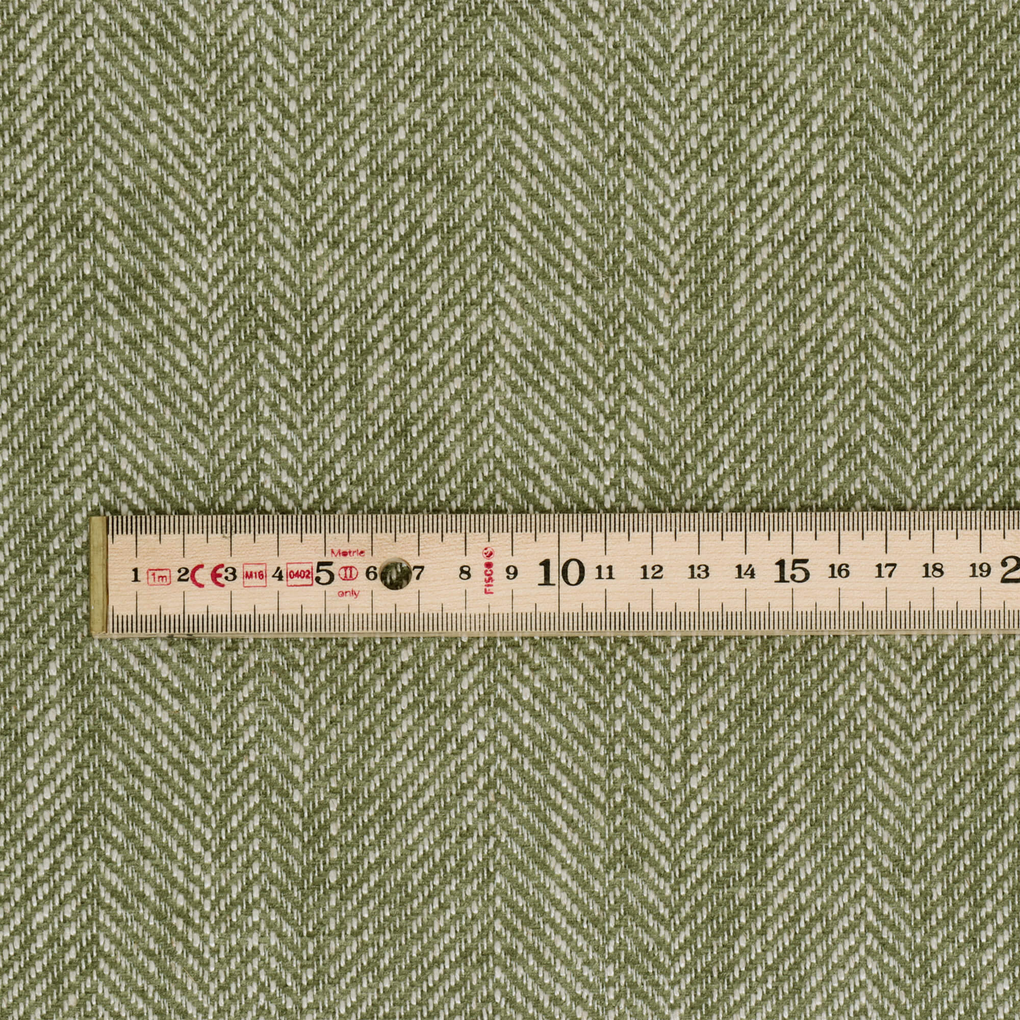 Chess Designs Caprio Herringbone Pasture Fabric - Image 5