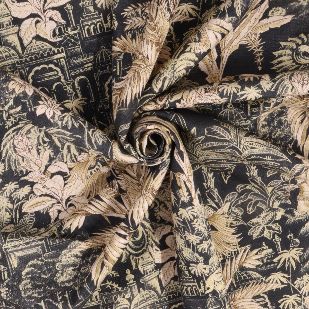 Chess Designs Hathi Onyx Fabric - Image 3
