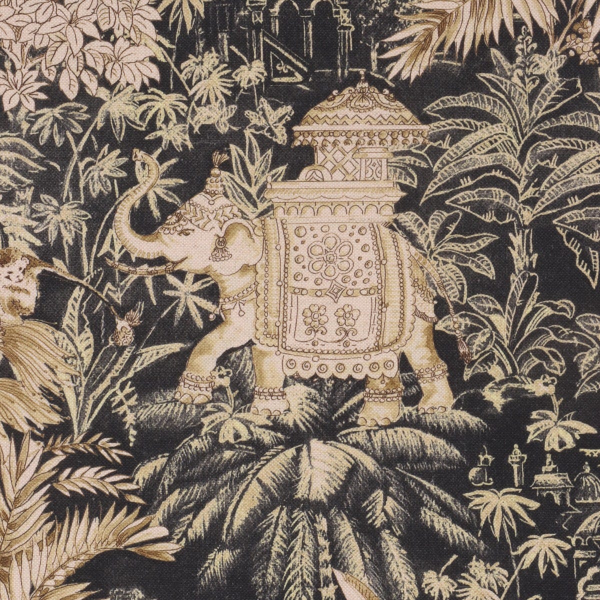 Chess Designs Hathi Onyx Fabric - Image 6
