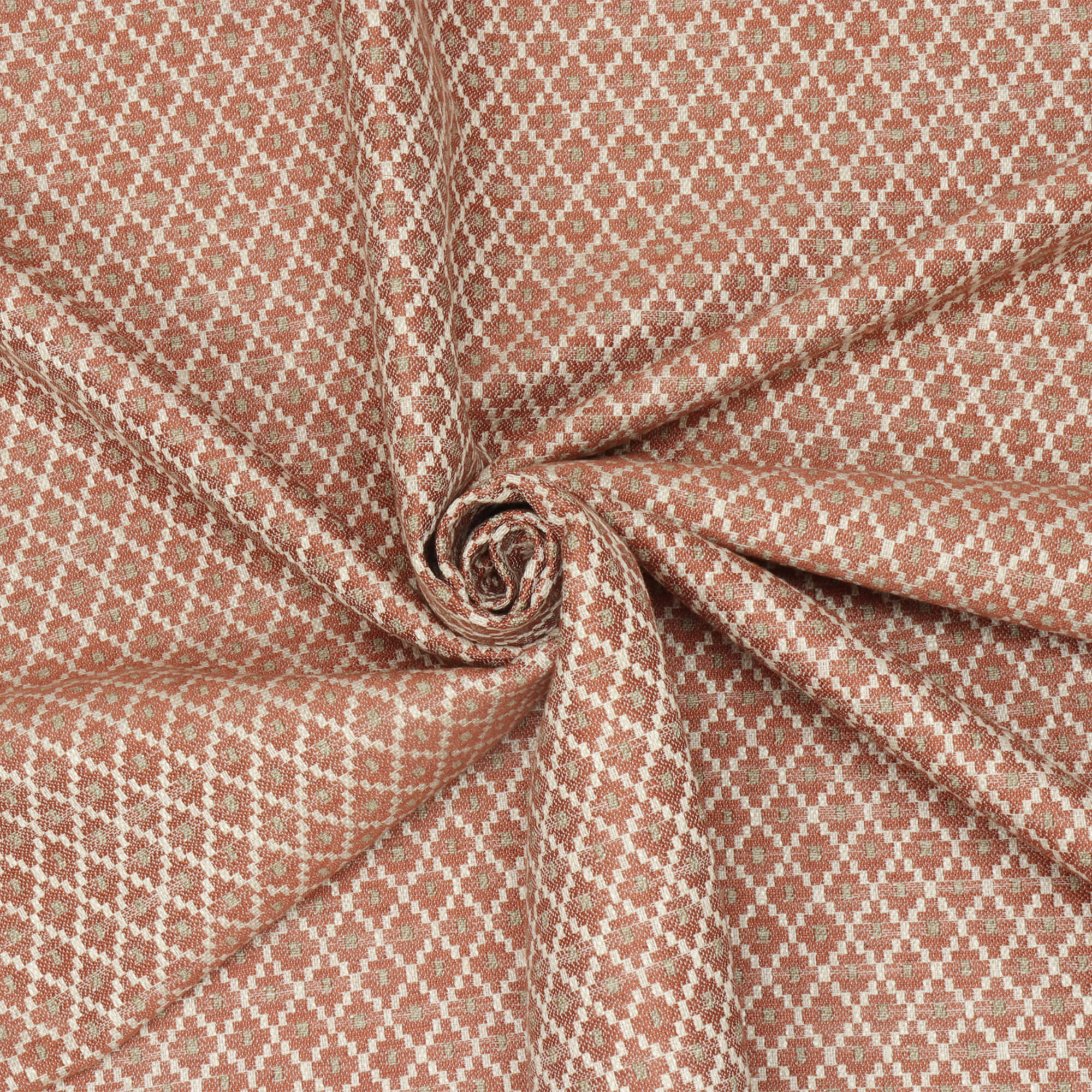 Chess Designs Rossini Fired Earth Fabric - Image 3