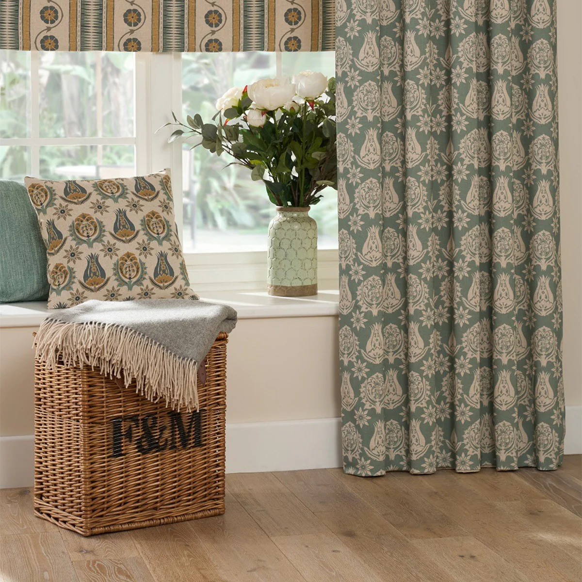 Chess Designs Talia Mineral/Ochre Fabric - Image 8