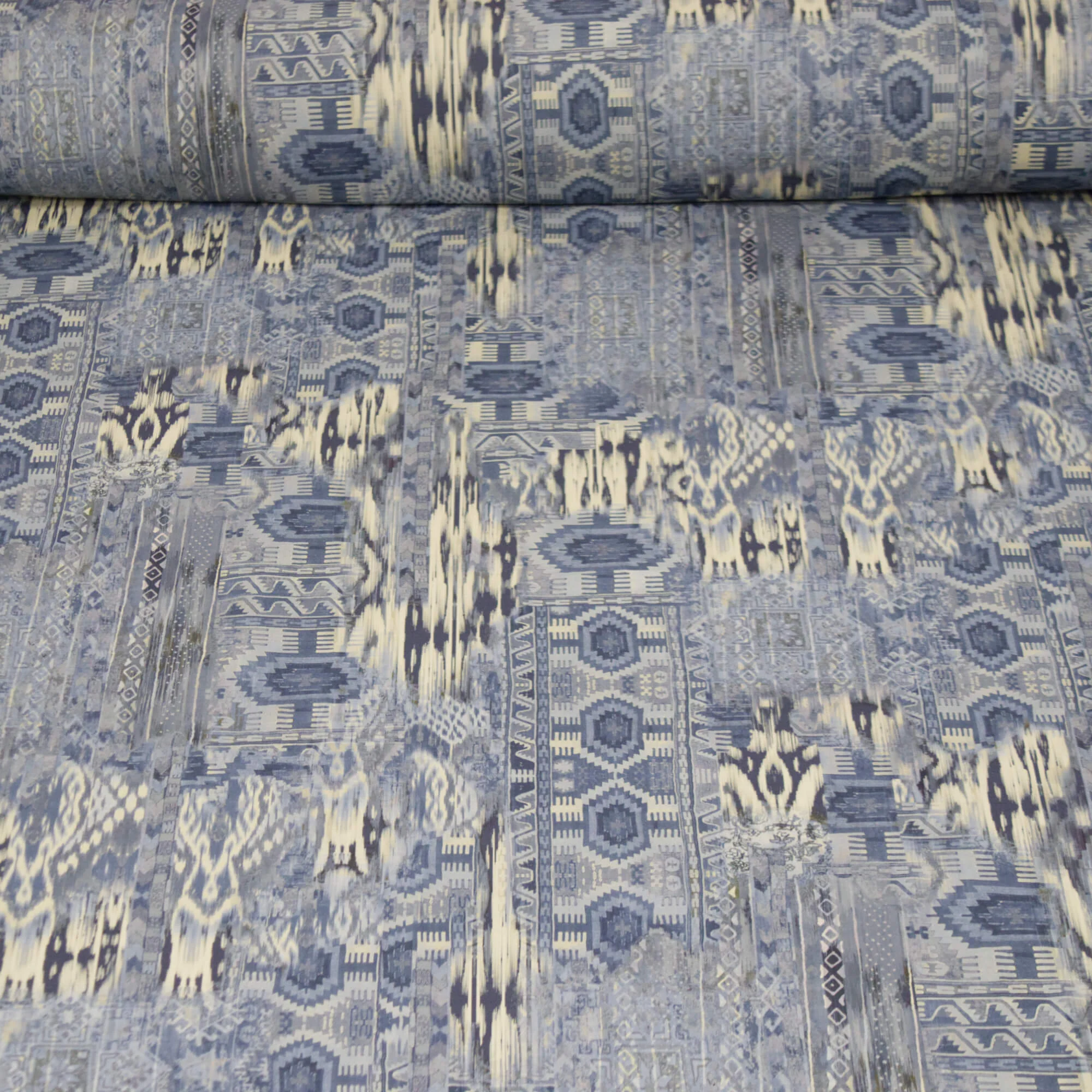 Chess Designs Talula Indigo Fabric - Image 2