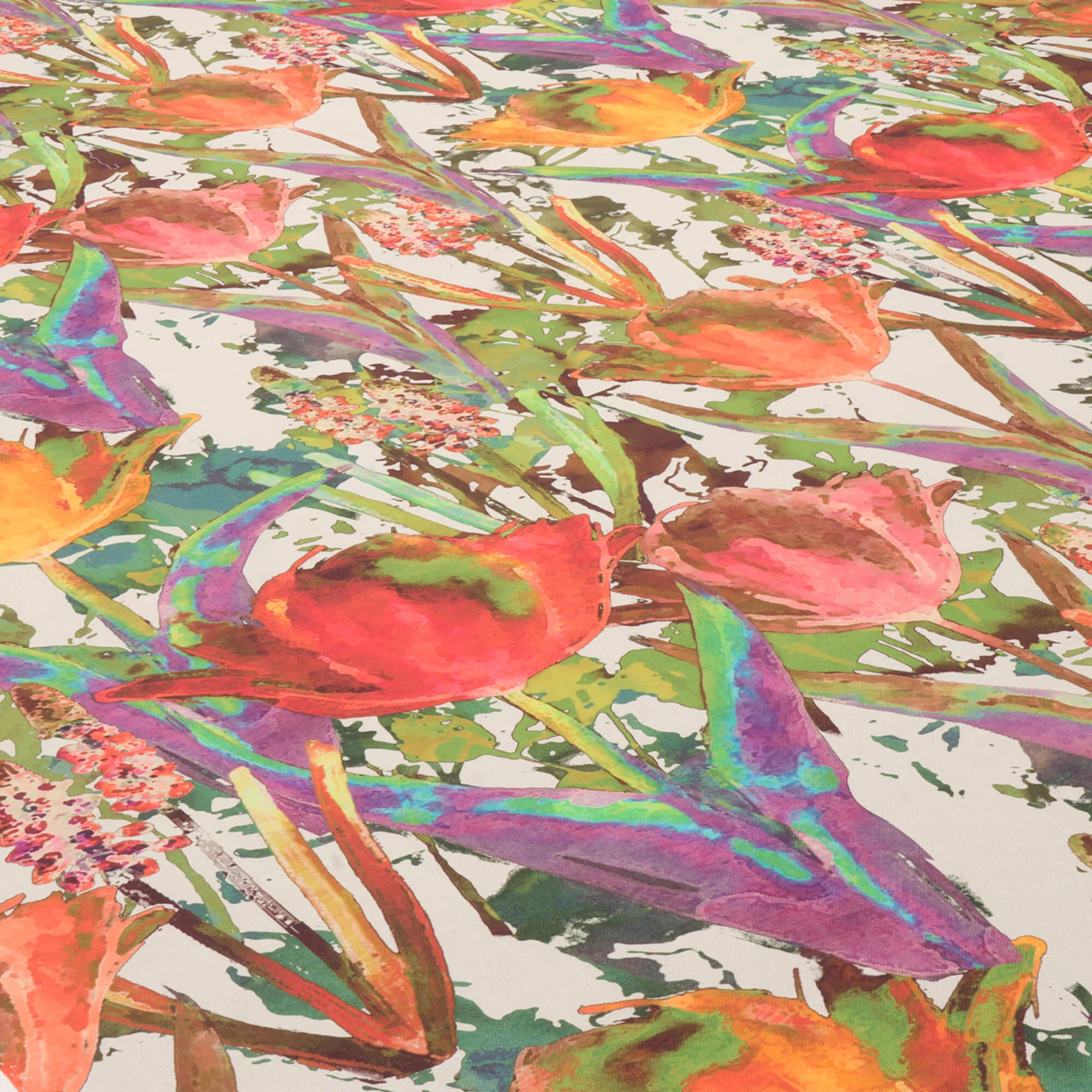 Chess Designs Tulips Spice Floral Fabric - Image 3