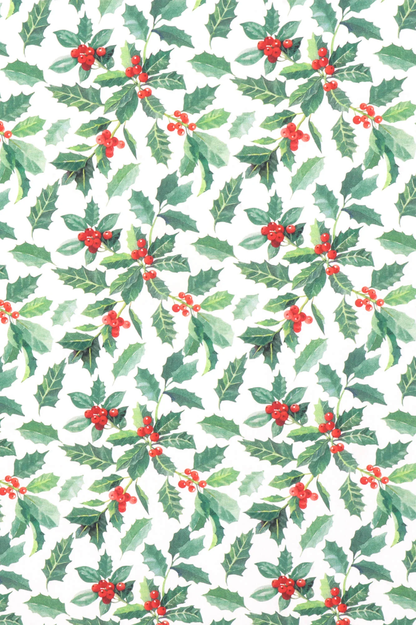 Christmas Holly Double Width Fabric
