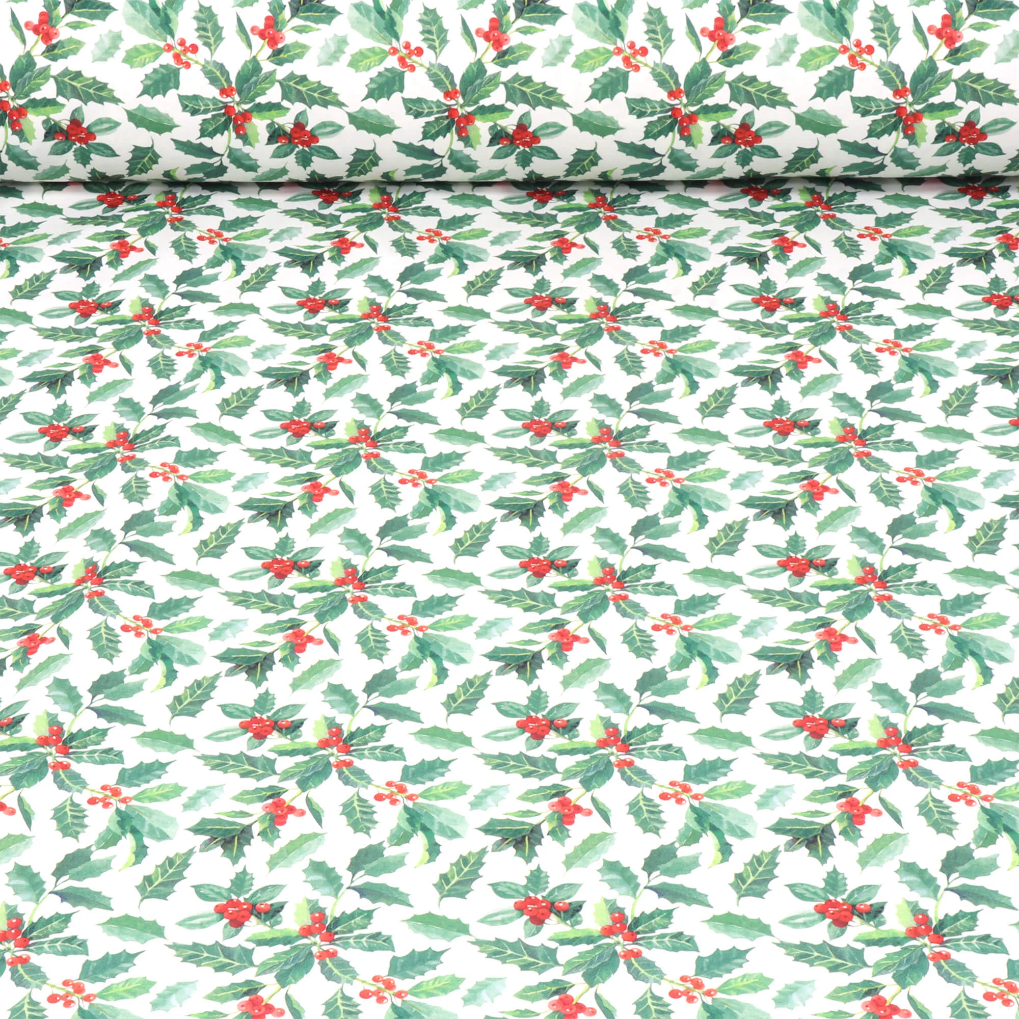 Christmas Holly Double Width Fabric - Image 2