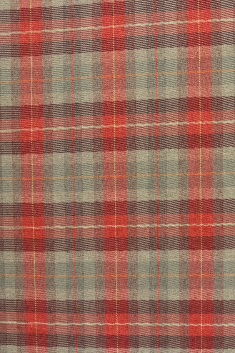 Clearance Green Check FR Upholstery Fabric