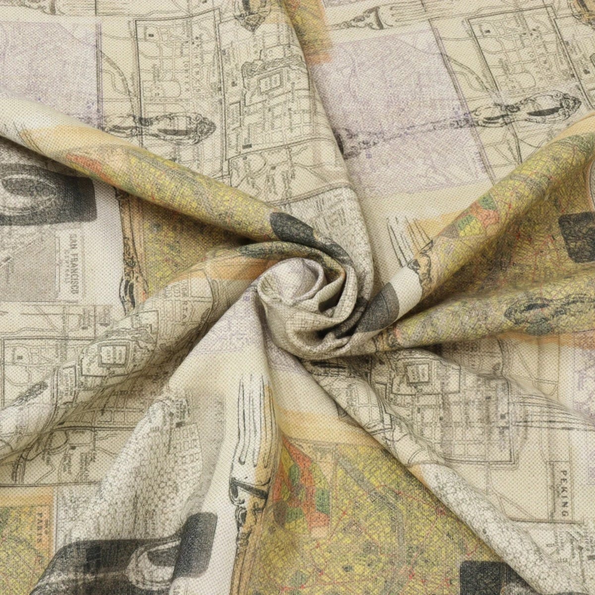 Clearance Linwood Cartophily Fabric - Image 3