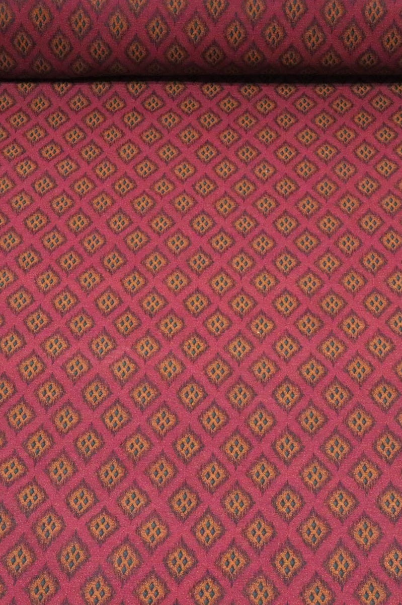Clearance Malay Jacquard FR Magenta Fabric - Image 2