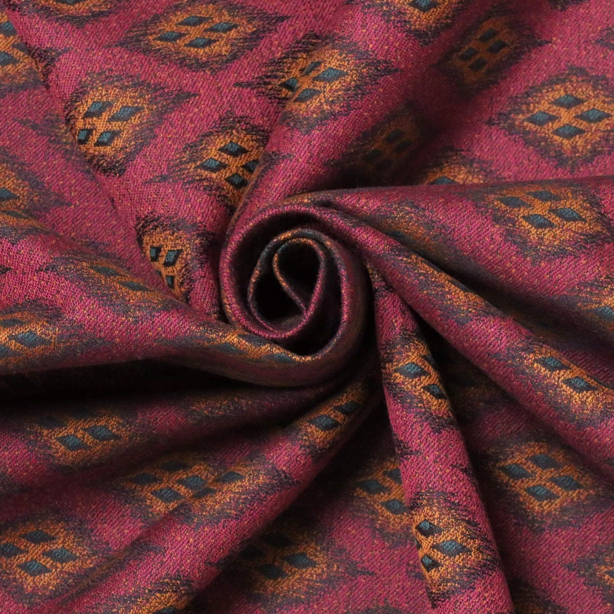 Clearance Malay Jacquard FR Magenta Fabric - Image 3