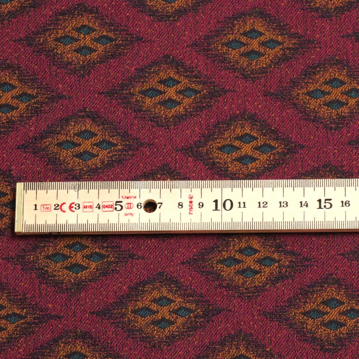 Clearance Malay Jacquard FR Magenta Fabric - Image 4