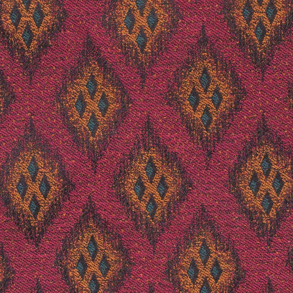 Clearance Malay Jacquard FR Magenta Fabric - Image 6