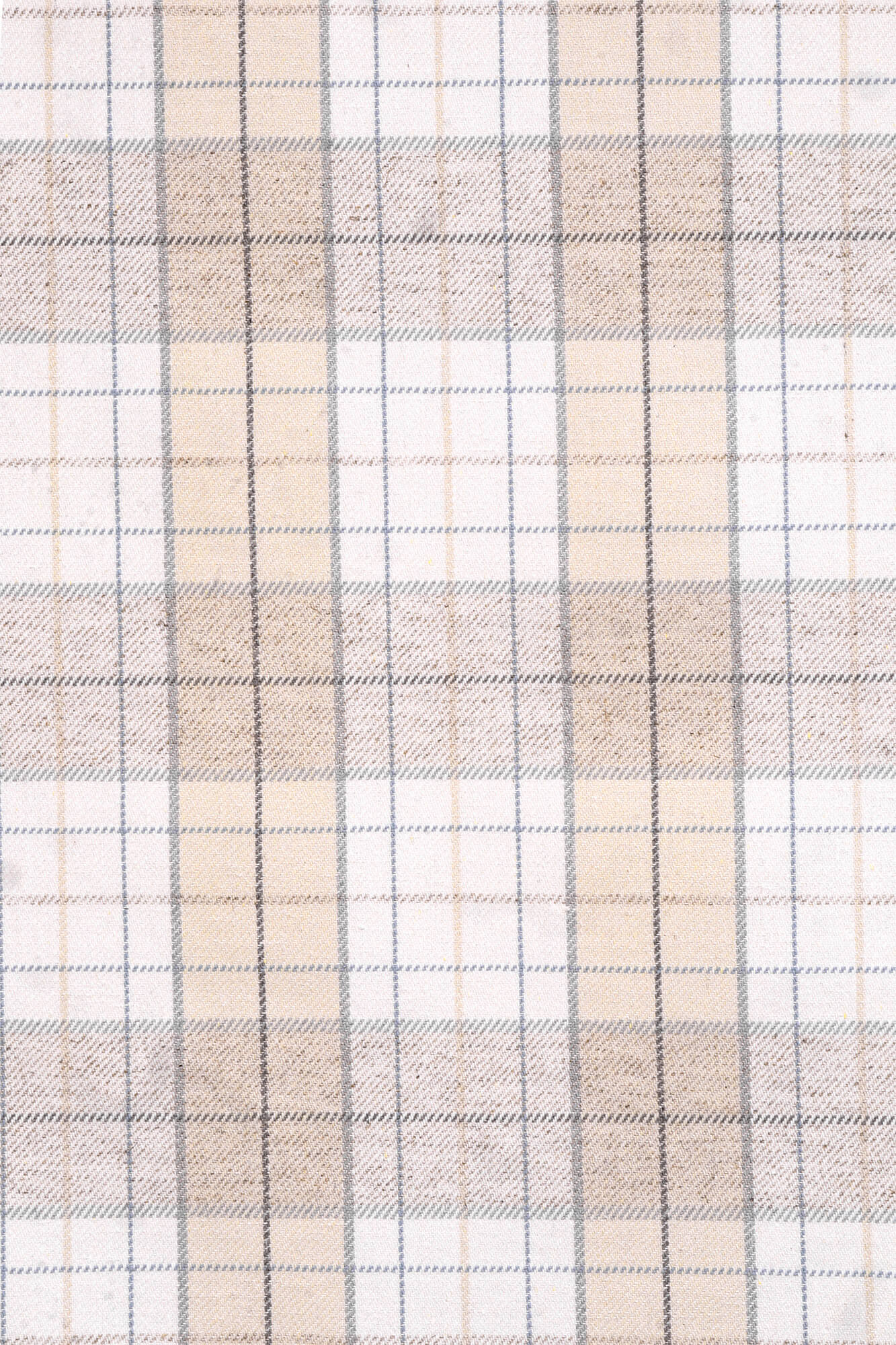 Clearance Next Natural Check FR Upholstery Fabric