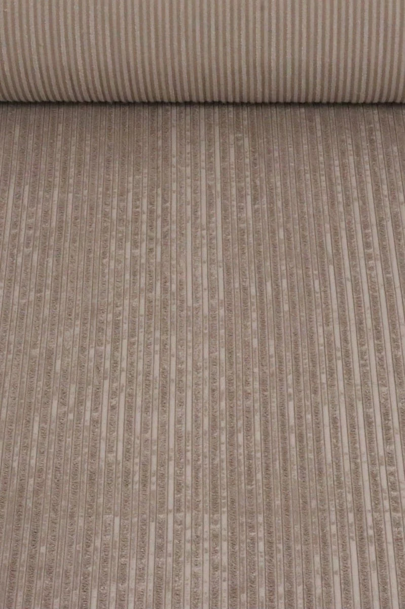 Clearance Varese Chestnut Chenille Stripe Fabric - Image 2