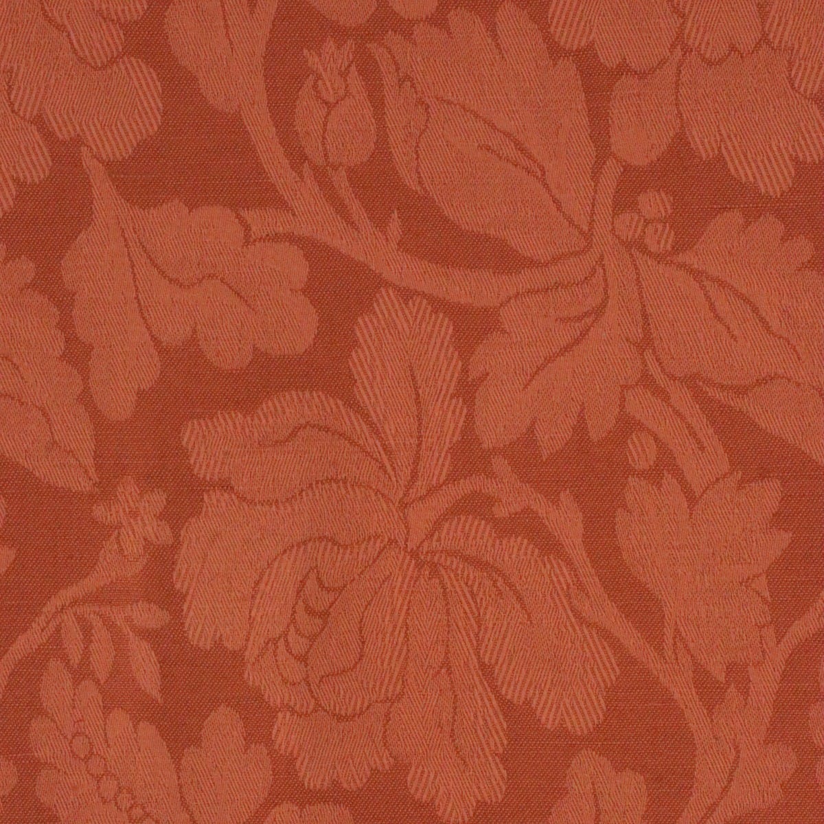 Clearance Clovelly Floral Jacquard Brocade Rust Fabric - Image 5