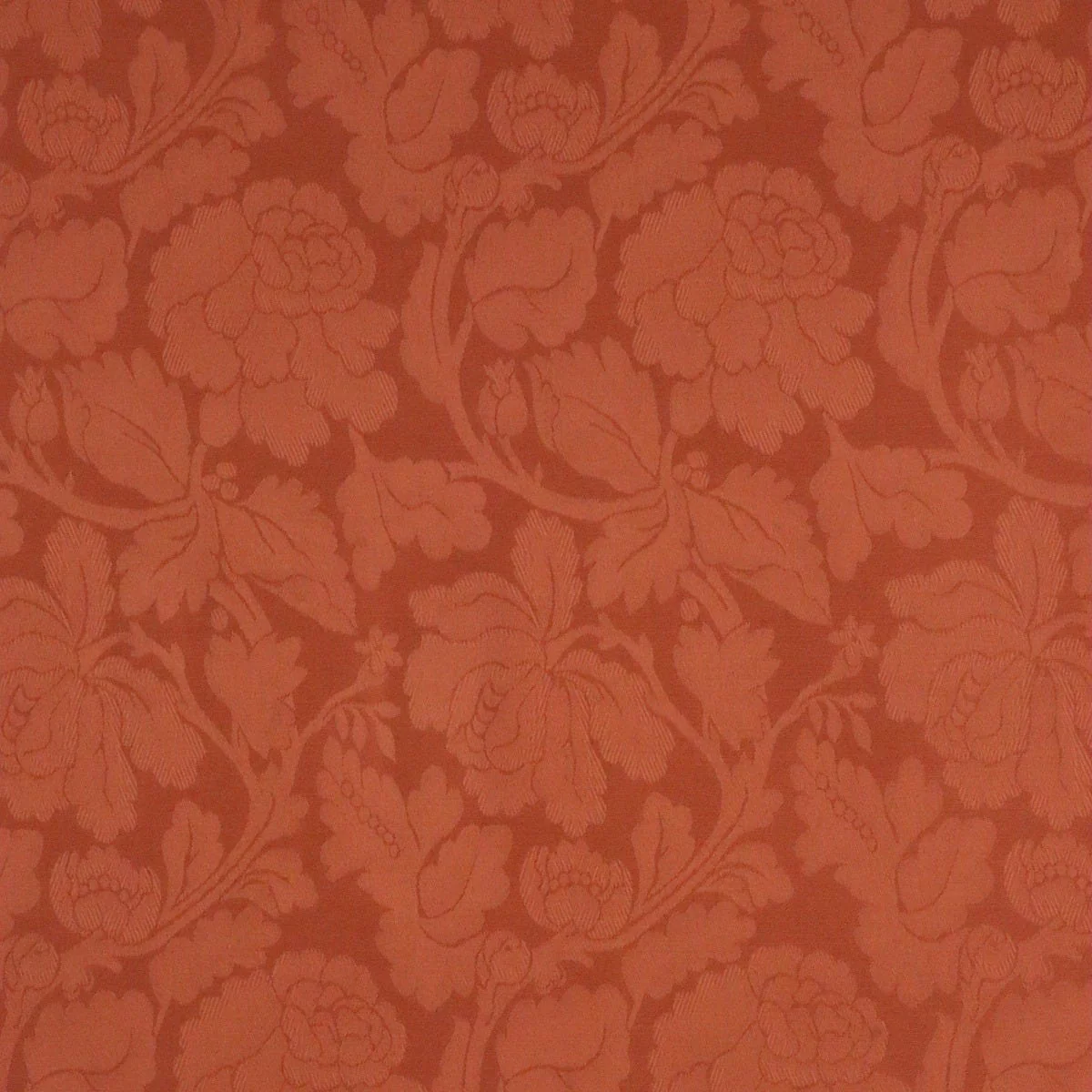Clearance Clovelly Floral Jacquard Brocade Rust Fabric - Image 6