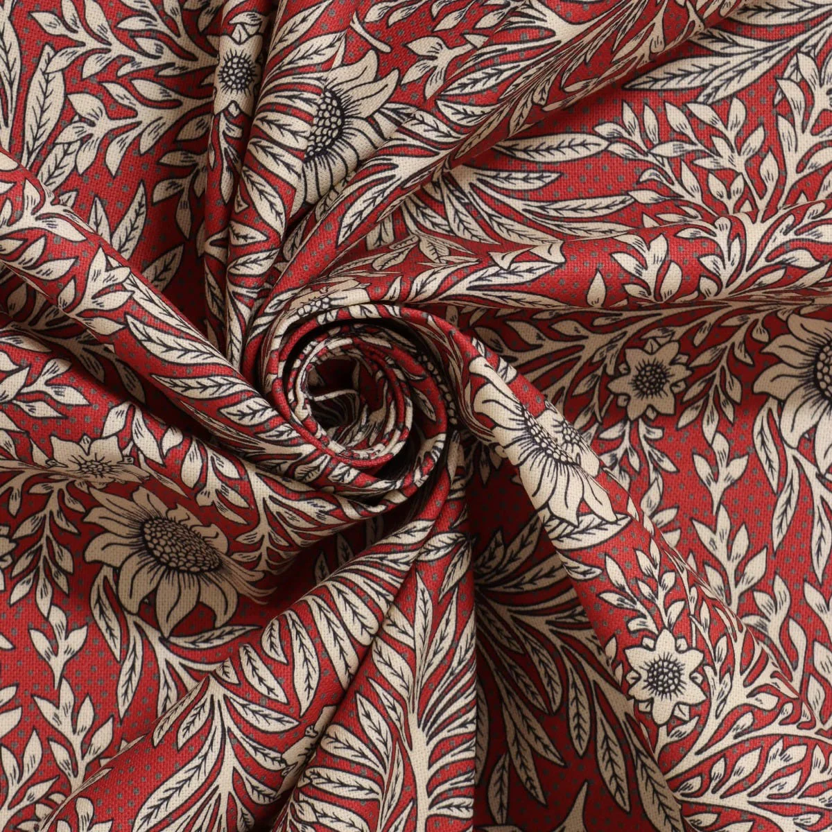Coleton Floral Red Fabric - Image 3