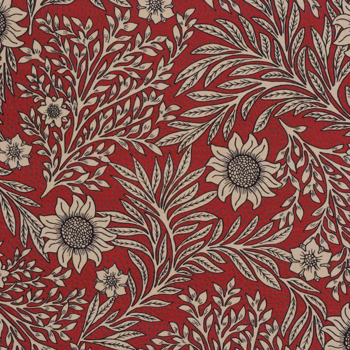 Coleton Floral Red Fabric - Image 5