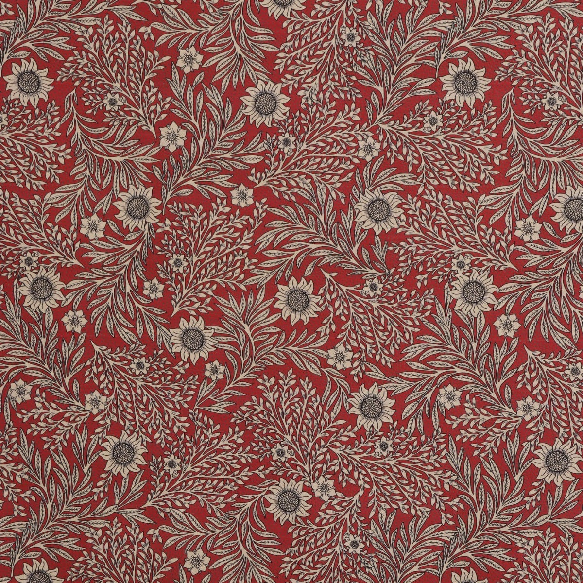 Coleton Floral Red Fabric - Image 7