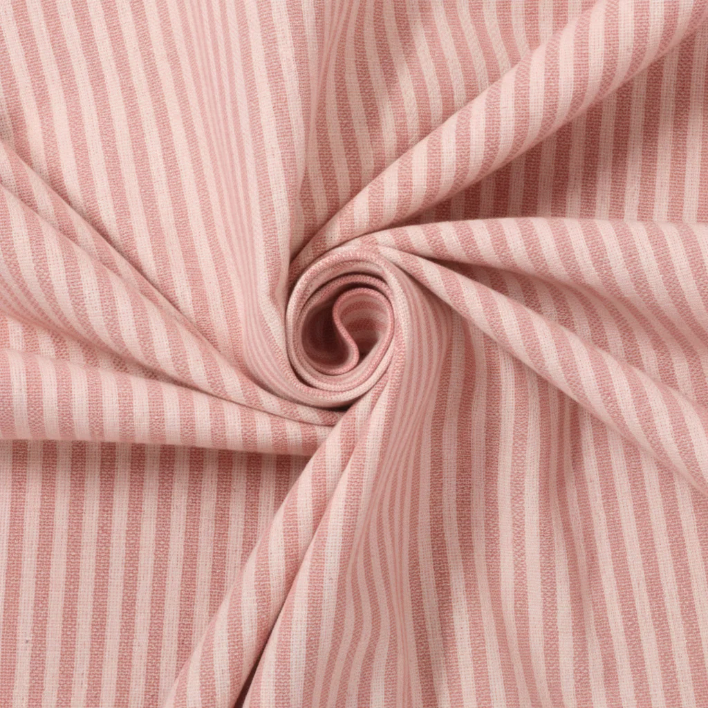 Cottage Stripe Blush Fabric - Image 3