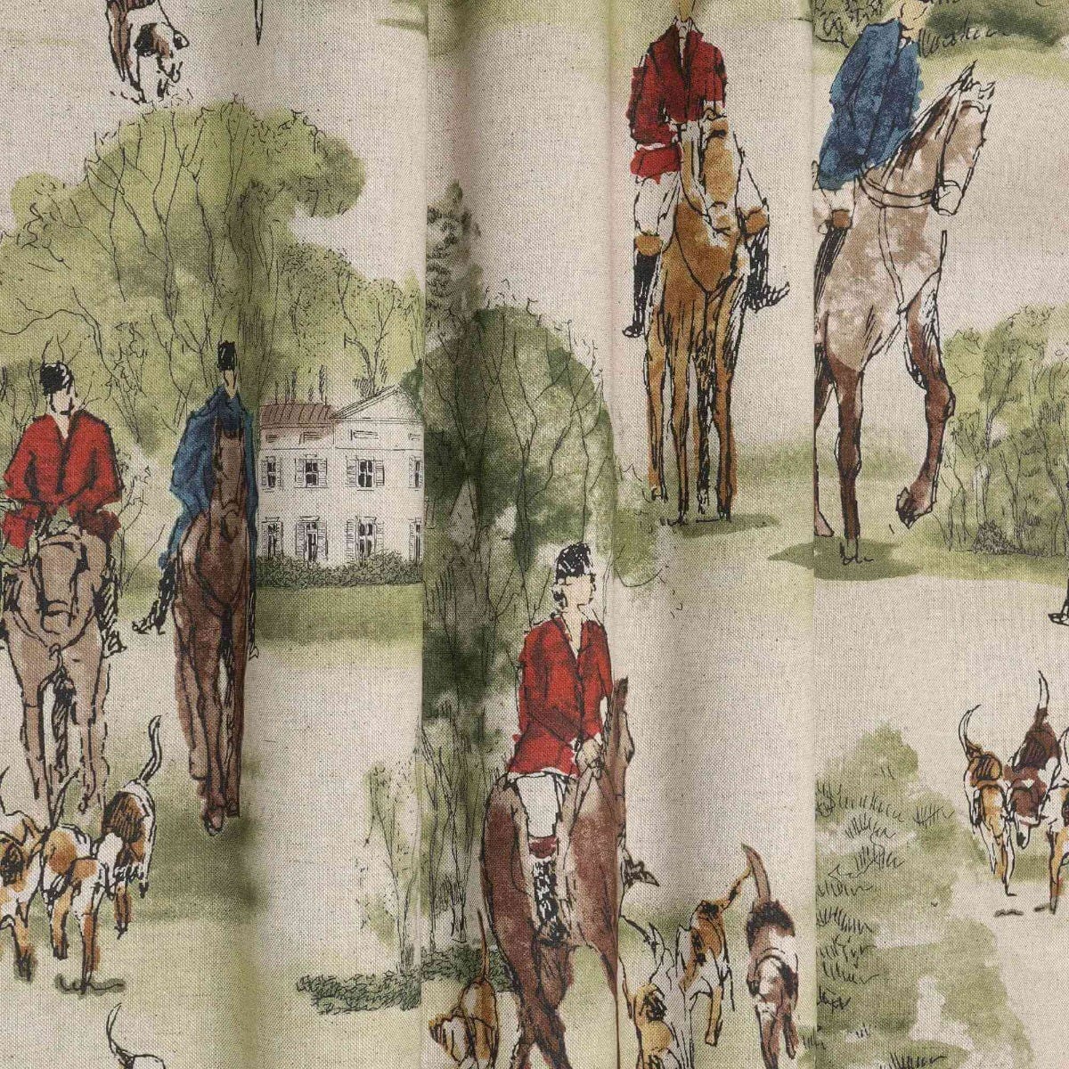 Crosby Hunting Horse & Hound Double Width Fabric - Image 7