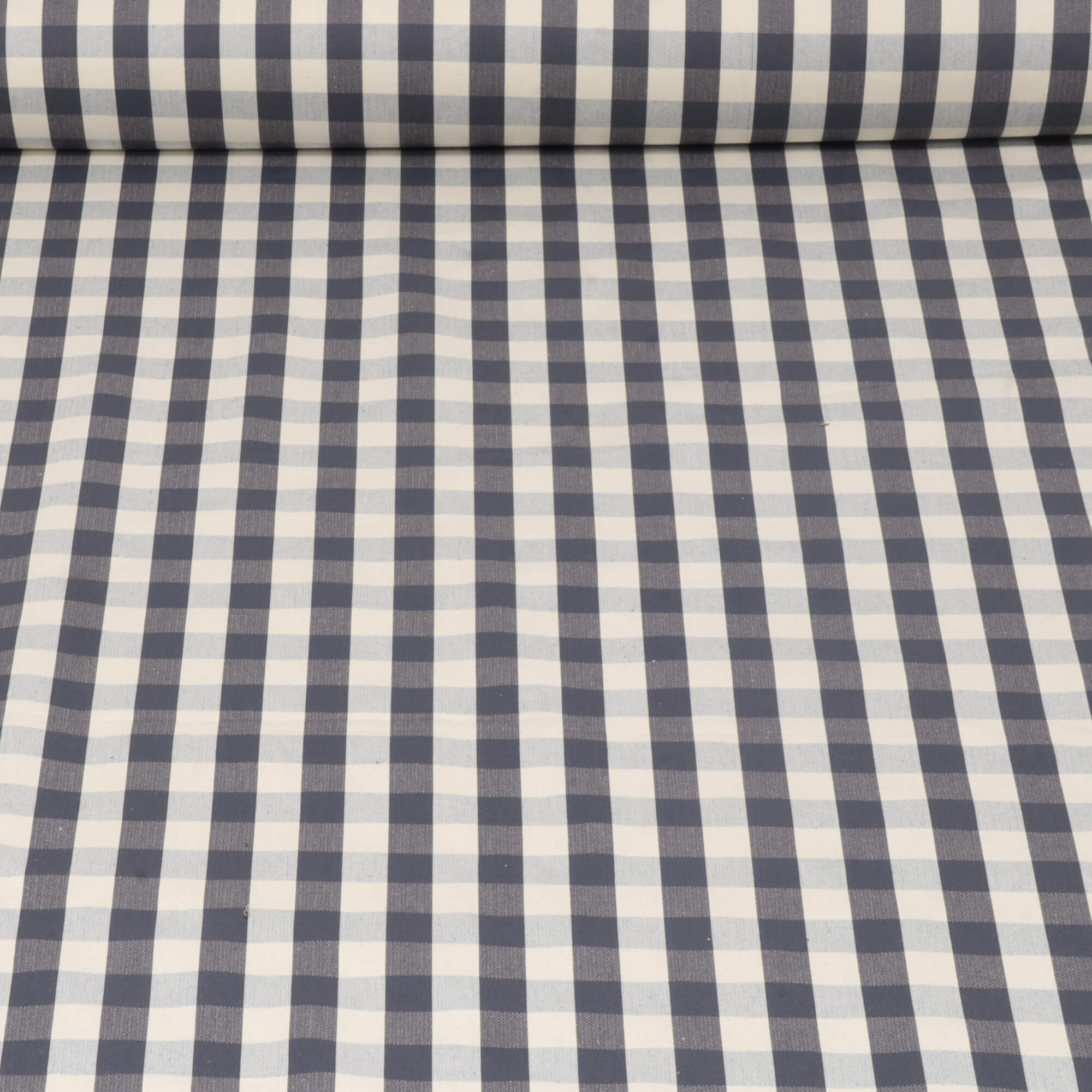 Clearance Croyde Check Charcoal Grey Fabric - Image 2