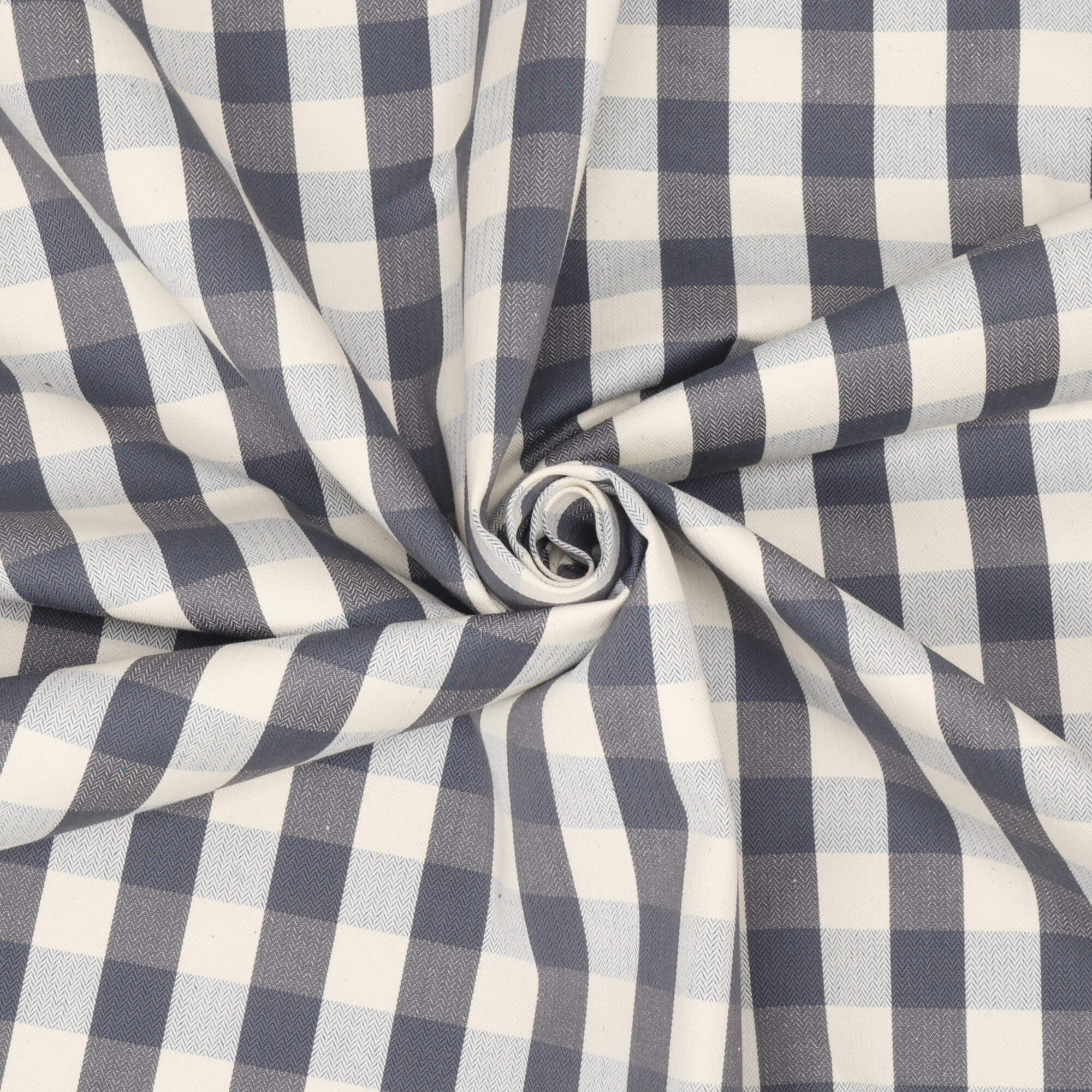 Clearance Croyde Check Charcoal Grey Fabric - Image 3