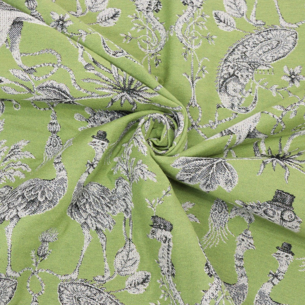 Curious Creatures Tapestry Green Fabric - Image 3