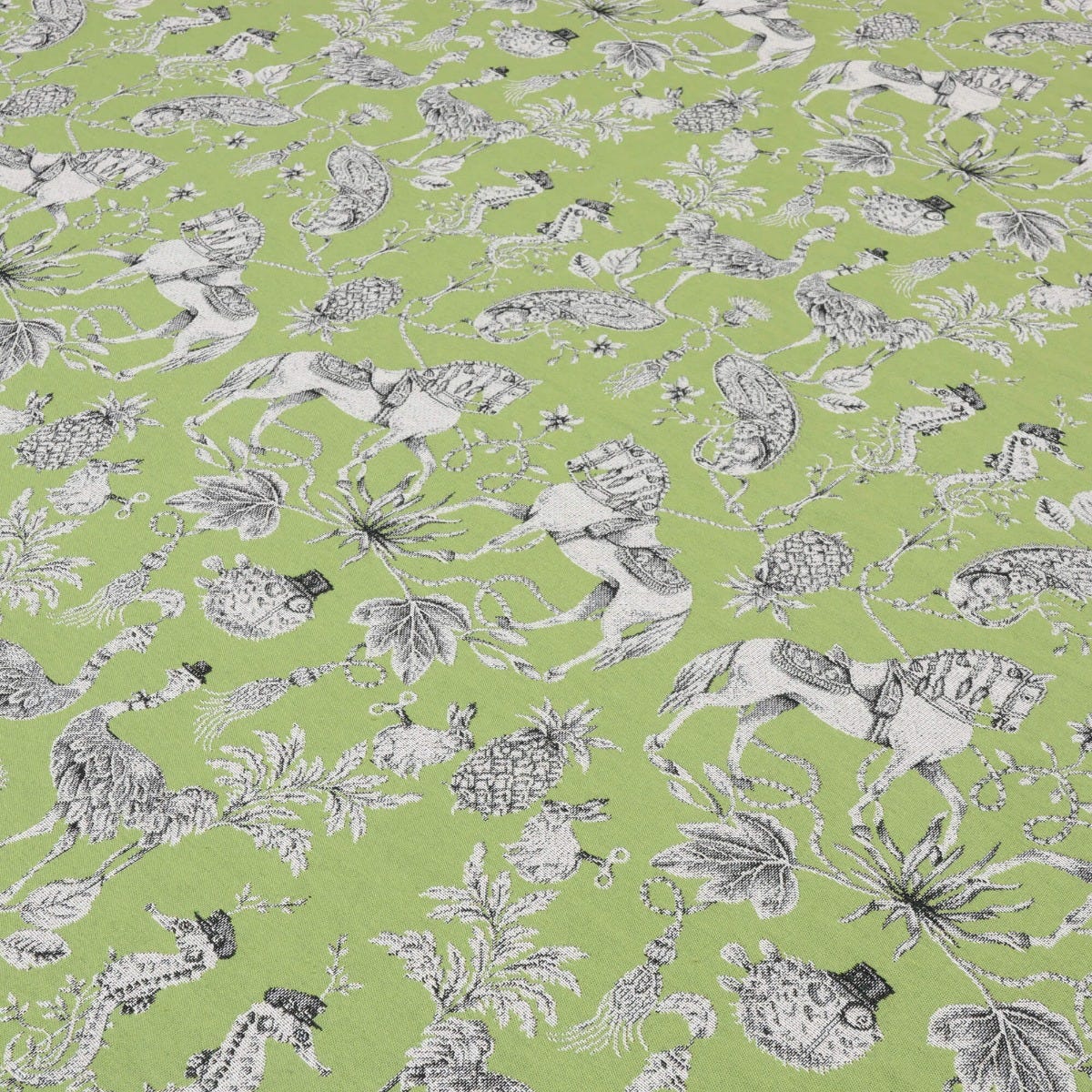 Curious Creatures Tapestry Green Fabric - Image 4