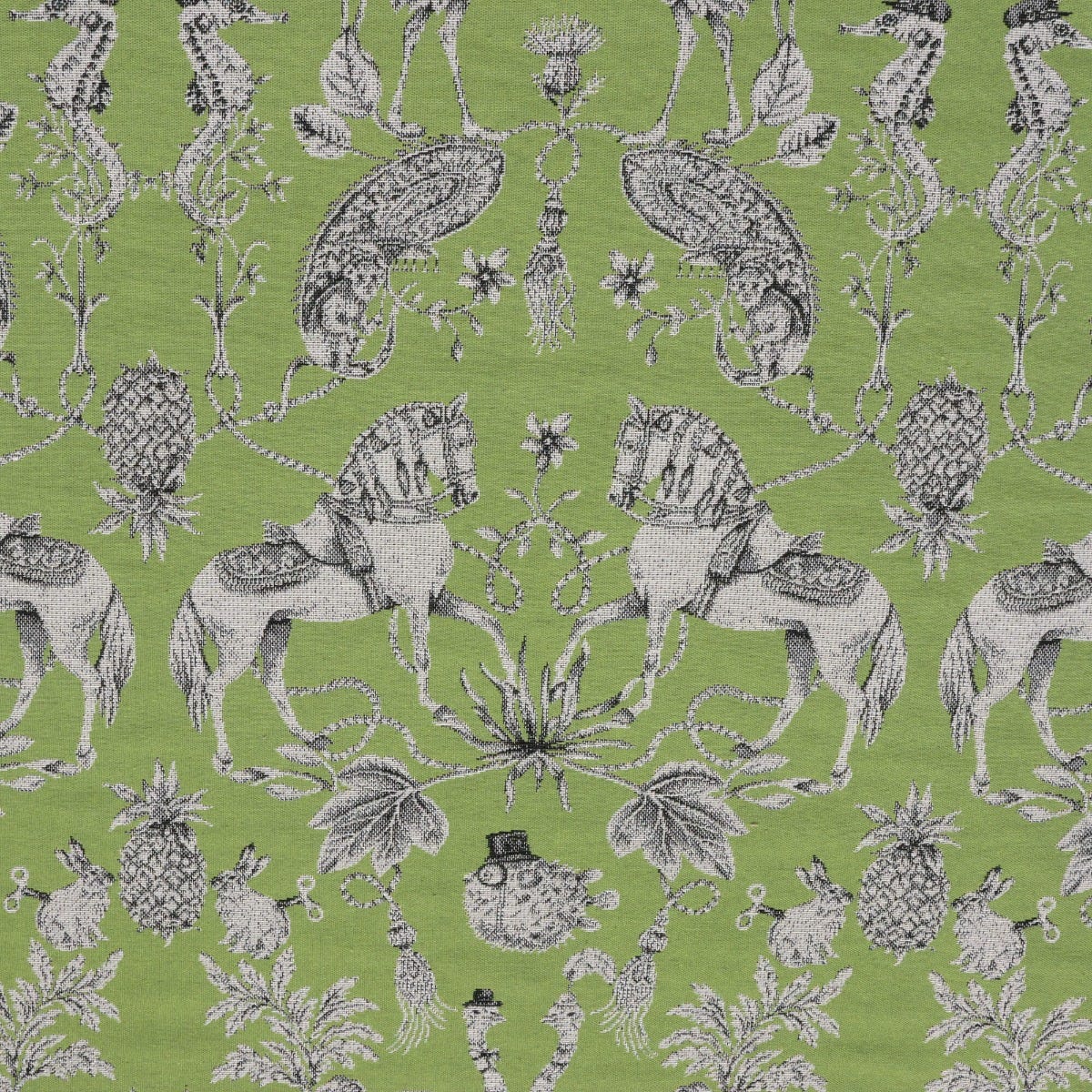 Curious Creatures Tapestry Green Fabric - Image 6