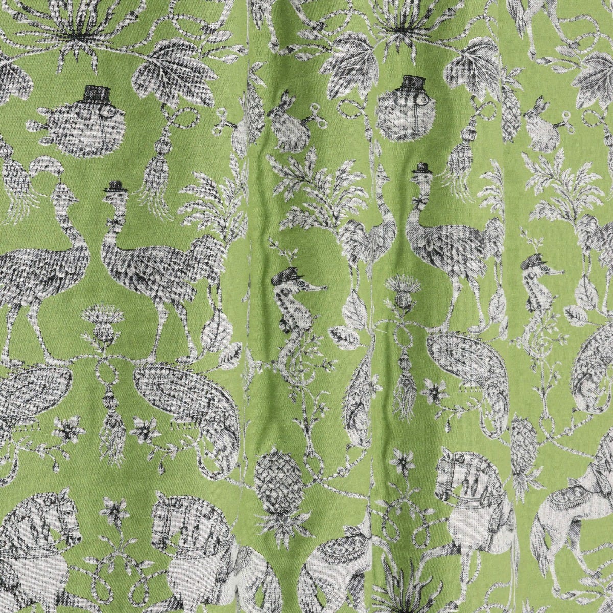 Curious Creatures Tapestry Green Fabric - Image 7