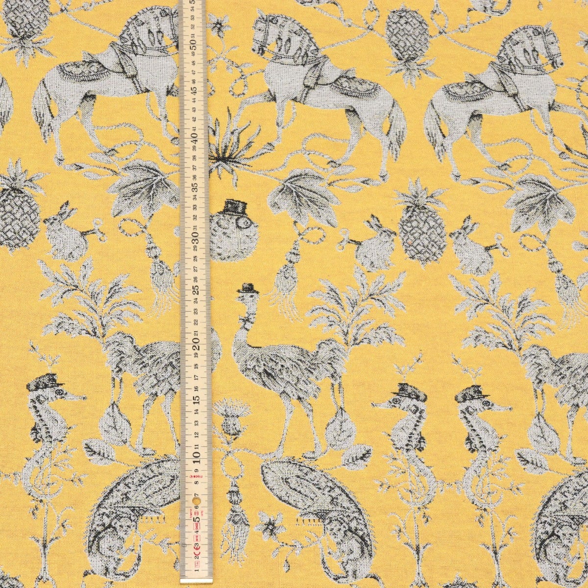 Curious Creatures Tapestry Yellow Fabric - Image 5