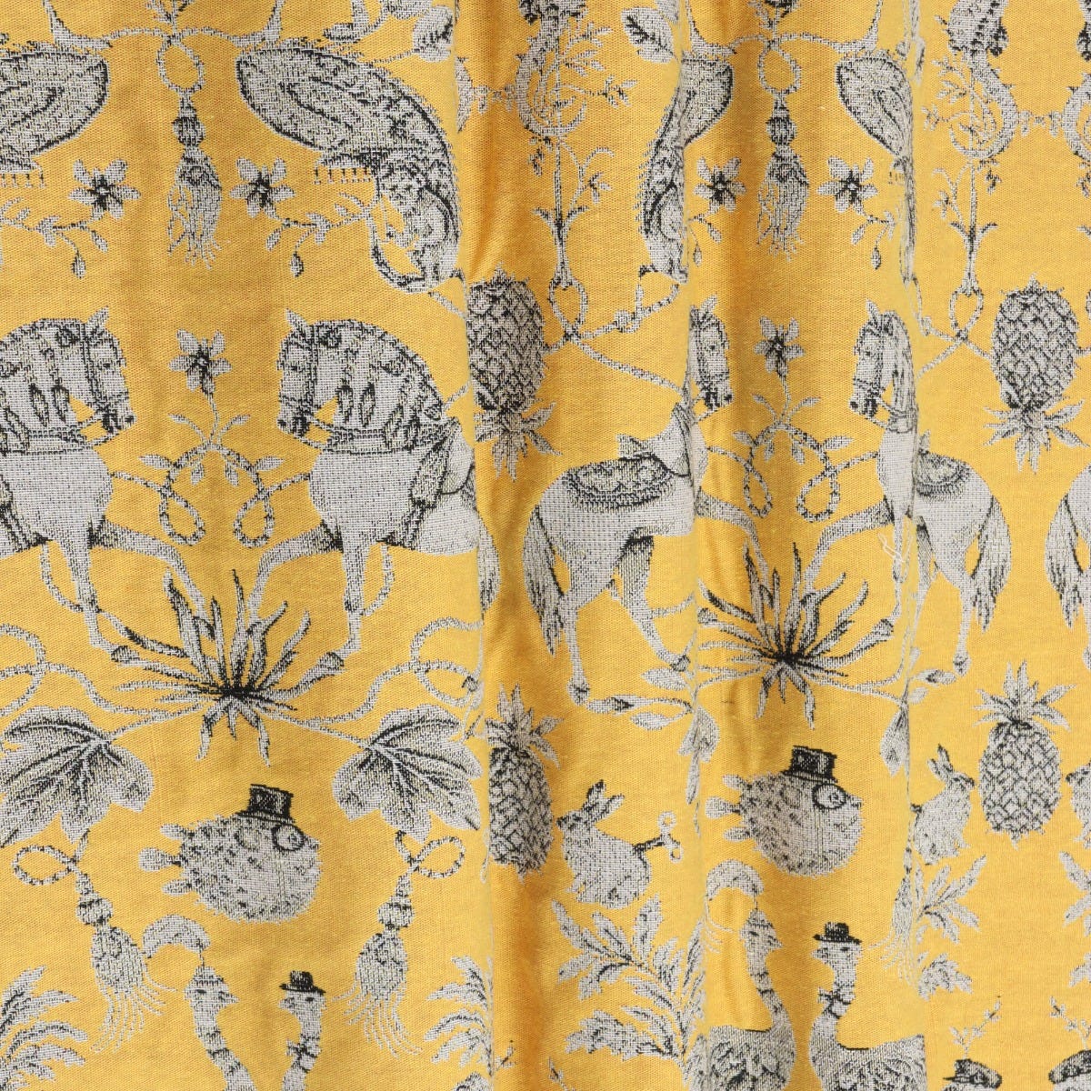 Curious Creatures Tapestry Yellow Fabric - Image 7